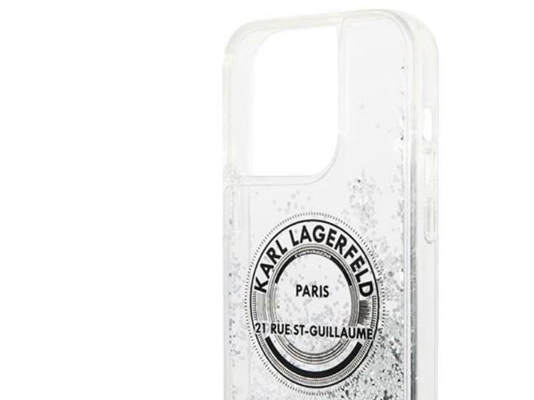 Apple iPhone 14 Pro Max Karl Lagerfeld skal Liquid Glitter RSG - silver
