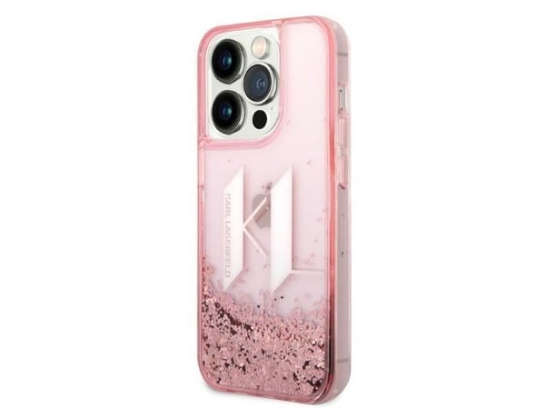 Karl Lagerfeld KLHCP14LLBKLCP iPhone 14 Pro 6,1" rosa/pink hardcase Liquid Glitter Big