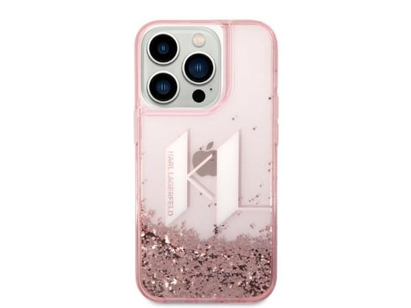 Karl Lagerfeld KLHCP14LLBKLCP iPhone 14 Pro 6,1" rosa/pink hardcase Liquid Glitter Big