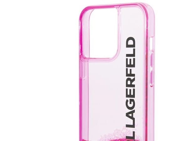 Apple iPhone 14 Pro Max Karl Lagerfeld skal Liquid Glitter Elong (KLHCP14XLCKVF) rosa
