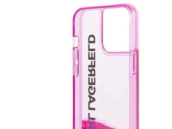 Apple iPhone 14 Pro Max Karl Lagerfeld skal Liquid Glitter Elong (KLHCP14XLCKVF) rosa