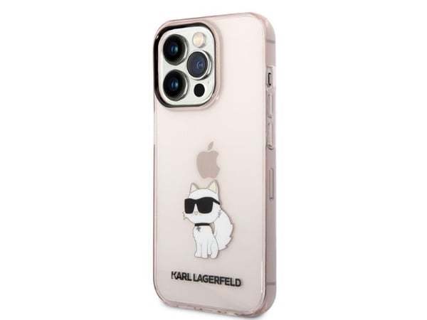 Karl Lagerfeld KLHCP14LHNCHTCP hårt mobilskal Ikonik Choupette till Apple iPhone 14 Pro 6,1" rosa