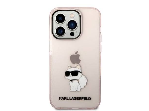 Karl Lagerfeld KLHCP14LHNCHTCP hårt mobilskal Ikonik Choupette till Apple iPhone 14 Pro 6,1" rosa