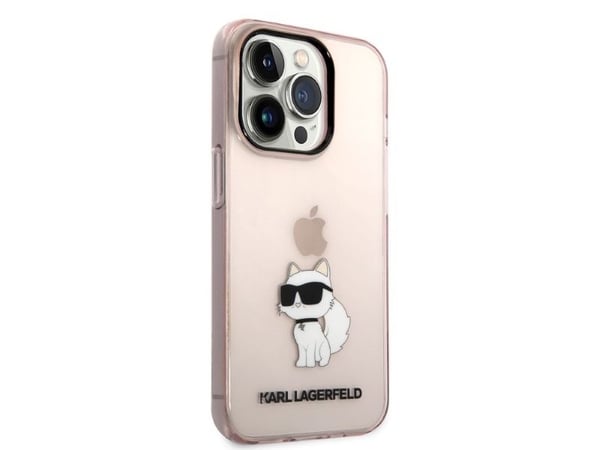 Karl Lagerfeld KLHCP14LHNCHTCP hårt mobilskal Ikonik Choupette till Apple iPhone 14 Pro 6,1" rosa