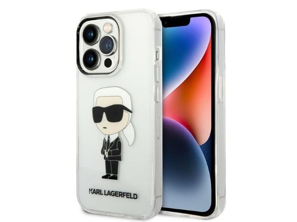 Karl Lagerfeld KLHCP14LHNIKTCT Apple iPhone 14 Pro 6,1" gjennomsiktig hardt etui Ikonik Karl Lagerfeld