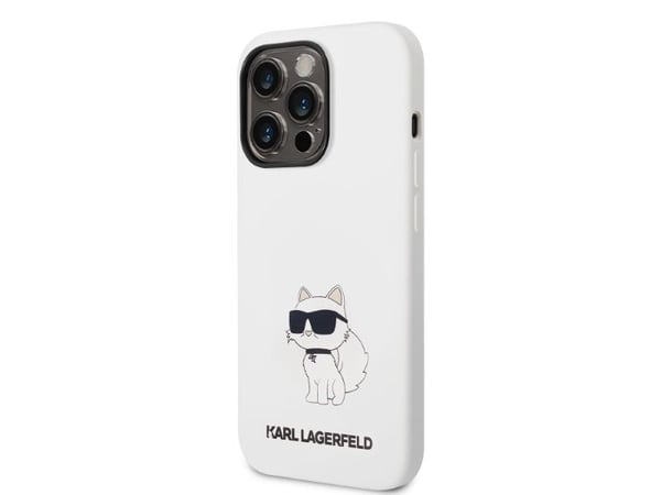 Karl Lagerfeld KLHCP14LSNCHBCH skal för Apple iPhone 14 Pro 6,1" hårt skal vit Silicone Choupette