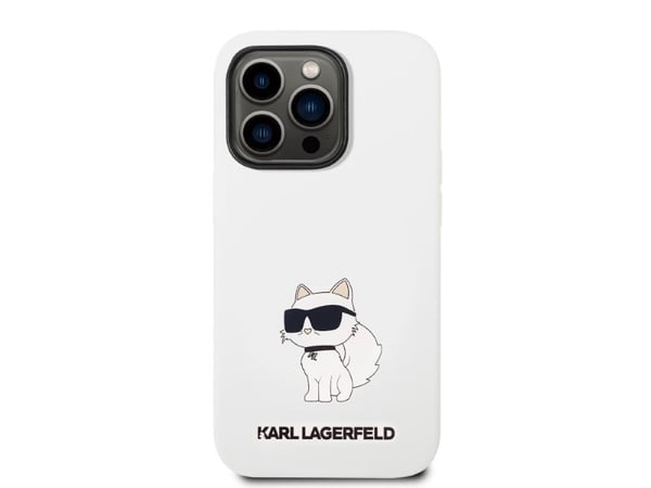 Karl Lagerfeld KLHCP14LSNCHBCH skal för Apple iPhone 14 Pro 6,1" hårt skal vit Silicone Choupette