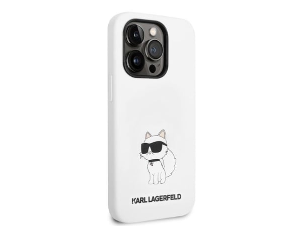 Karl Lagerfeld KLHCP14LSNCHBCH skal för Apple iPhone 14 Pro 6,1" hårt skal vit Silicone Choupette