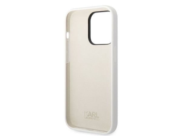 Karl Lagerfeld KLHCP14LSNCHBCH deksel til Apple iPhone 14 Pro 6,1" hardt deksel hvit Silicone Choupette