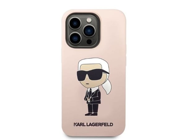 Karl Lagerfeld KLHCP14XSNIKBCP iPhone 14 Pro Max 6,7" rosa hardt deksel Silicone Ikonik
