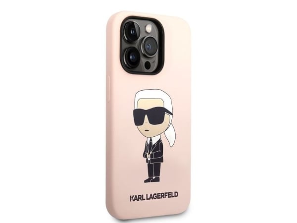 Karl Lagerfeld KLHCP14XSNIKBCP iPhone 14 Pro Max 6,7" rosa hardt deksel Silicone Ikonik