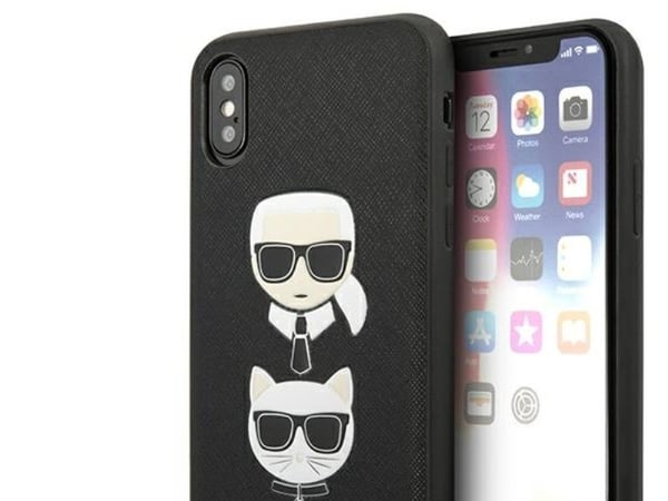 Karl Lagerfeld Saffiano Karl & Choupette Heads - iPhone Xs / X Case (musta) Karl Lagerfeld Saffiano Karl & Choupette Heads - iPhone Xs / X Case (musta)