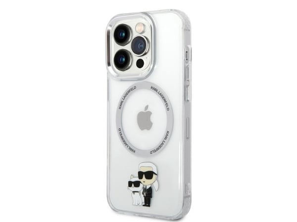 Karl Lagerfeld KLHMP14LHNKCIT hårt skal till Apple iPhone 14 Pro 6,1" transparent Iconic Karl&Choupette, Magsafe