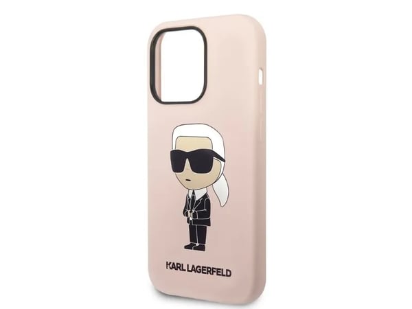 Karl Lagerfeld KLHMP14XSNIKBCP iPhone 14 Pro Max 6,7" hardt etui rosa Silicone Ikonik Magsafe
