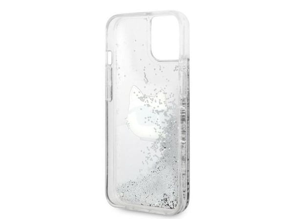 Karl Lagerfeld KLHCP14MLNCHCS hardt etui Glitter Choupette til Apple iPhone 14 Plus / 15 Plus 6,7" sølv