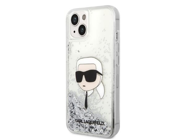 Karl Lagerfeld KLHCP14MLNKHCH iPhone 14 Plus / 15 Plus 6,7" sølv hardt deksel Glitter Karl Head