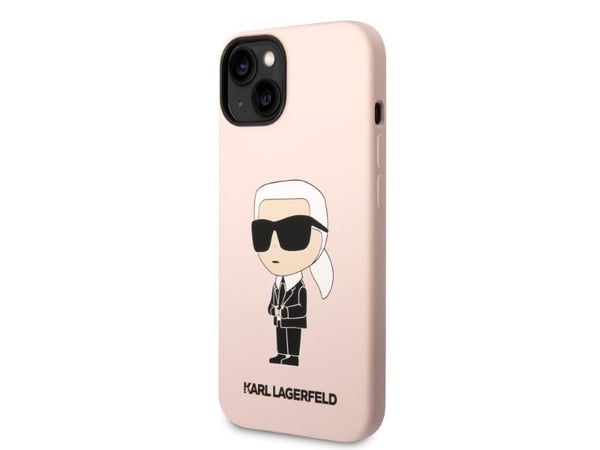 Karl Lagerfeld KLHMP14MSNIKBCP hårt skal till Apple iPhone 14 Plus / 15 Plus 6,7" silikon Ikonik Mag i rosa