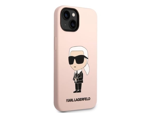 Karl Lagerfeld KLHMP14MSNIKBCP hårt skal till Apple iPhone 14 Plus / 15 Plus 6,7" silikon Ikonik Mag i rosa