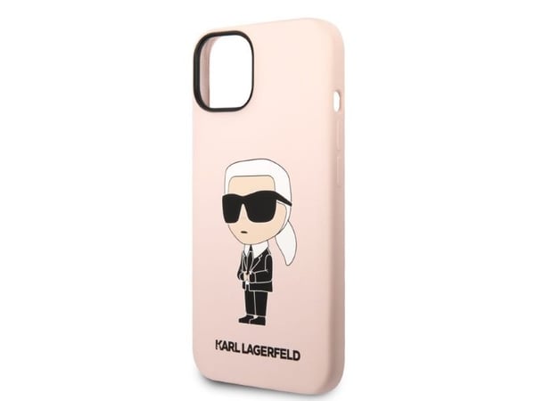 Karl Lagerfeld KLHMP14MSNIKBCP hårt skal till Apple iPhone 14 Plus / 15 Plus 6,7" silikon Ikonik Mag i rosa