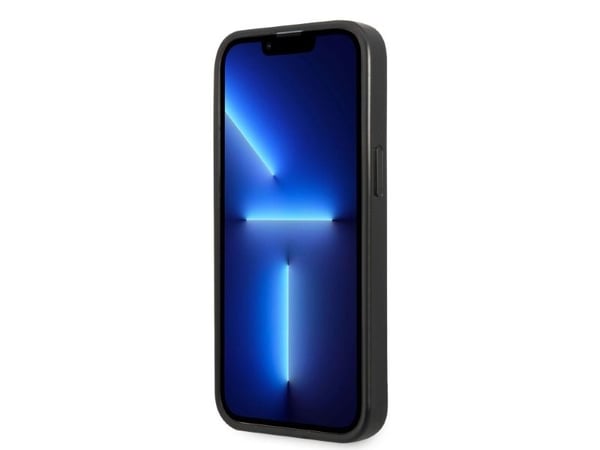 Karl Lagerfeld KLHCP13LSFMP2K hårt skal för Apple iPhone 13 Pro/13 6,1", svart, Saffiano Plaque