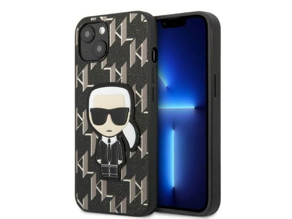 Karl Lagerfeld KLHCP13SPMNIKBK Apple iPhone 13 mini 5,4" hårt skal svart Monogram Ikonik Patch