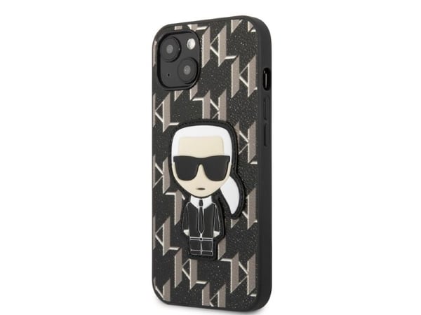 Karl Lagerfeld KLHCP13SPMNIKBK Apple iPhone 13 mini 5,4" hårt skal svart Monogram Ikonik Patch