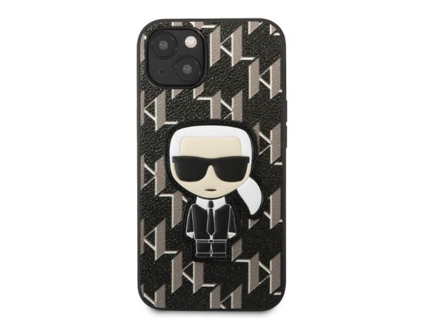Karl Lagerfeld KLHCP13SPMNIKBK Apple iPhone 13 mini 5,4" hårt skal svart Monogram Ikonik Patch