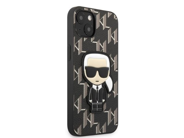 Karl Lagerfeld KLHCP13SPMNIKBK Apple iPhone 13 mini 5,4" hårt skal svart Monogram Ikonik Patch