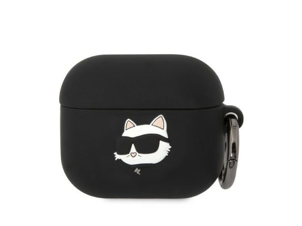 Karl Lagerfeld KLA3RUNCHK AirPods 3 deksel czarny/svart silikon Choupette Head 3D
