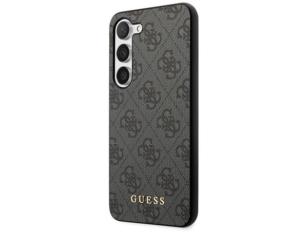 Guess GUHCS23SG4GFGR S23 S911 grå/grå hardcase 4G Metal Gold Logo