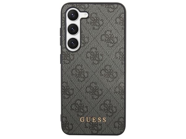 Guess GUHCS23SG4GFGR S23 S911 grå/grå hardcase 4G Metal Gold Logo