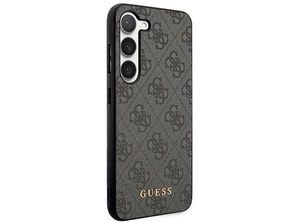 Guess GUHCS23SG4GFGR S23 S911 grå/grå hardcase 4G Metal Gold Logo