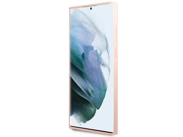 Karl Lagerfeld KLHCS23LSNIKBCP hardt deksel til Samsung Galaxy S23 Ultra S918 - rosa silikon Ikonik