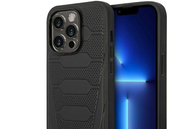 Veske BMW BMHMP14L22RPSK iPhone 14 Pro 6,1 tommer svart/svart skinnsetemønster MagSafe