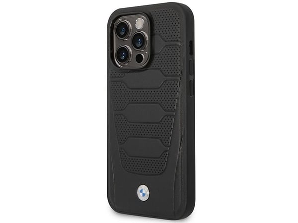 Veske BMW BMHMP14L22RPSK iPhone 14 Pro 6,1 tommer svart/svart skinnsetemønster MagSafe