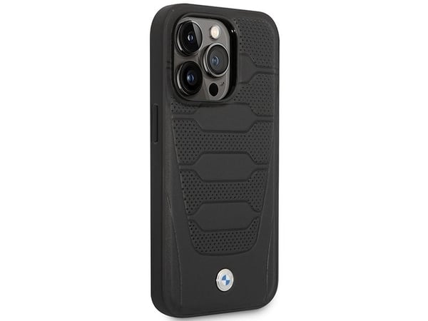 Veske BMW BMHMP14L22RPSK iPhone 14 Pro 6,1 tommer svart/svart skinnsetemønster MagSafe