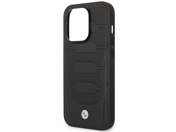 Veske BMW BMHMP14L22RPSK iPhone 14 Pro 6,1 tommer svart/svart skinnsetemønster MagSafe