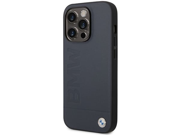 Veske BMW BMHMP14XSLLNA iPhone 14 Pro Max 6,7 tommer mørk/marine hardt skinn Hot Stamping MagSafe