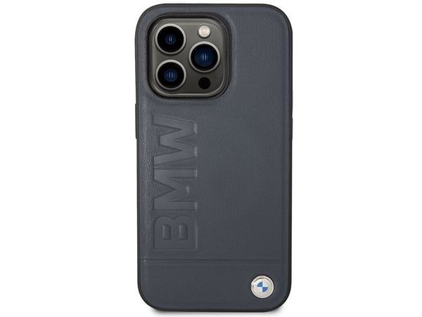 Veske BMW BMHMP14XSLLNA iPhone 14 Pro Max 6,7 tommer mørk/marine hardt skinn Hot Stamping MagSafe