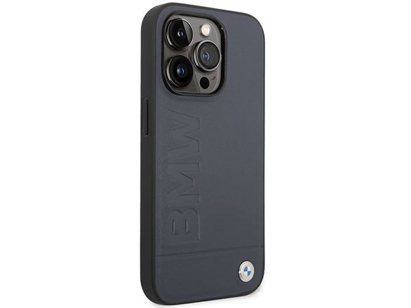 Veske BMW BMHMP14XSLLNA iPhone 14 Pro Max 6,7 tommer mørk/marine hardt skinn Hot Stamping MagSafe