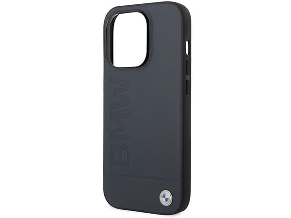 Veske BMW BMHMP14XSLLNA iPhone 14 Pro Max 6,7 tommer mørk/marine hardt skinn Hot Stamping MagSafe