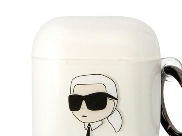 Karl Lagerfeld KLA2HNIKTCT AirPods 1/2 suojus läpinäkyvä Karl`s Head