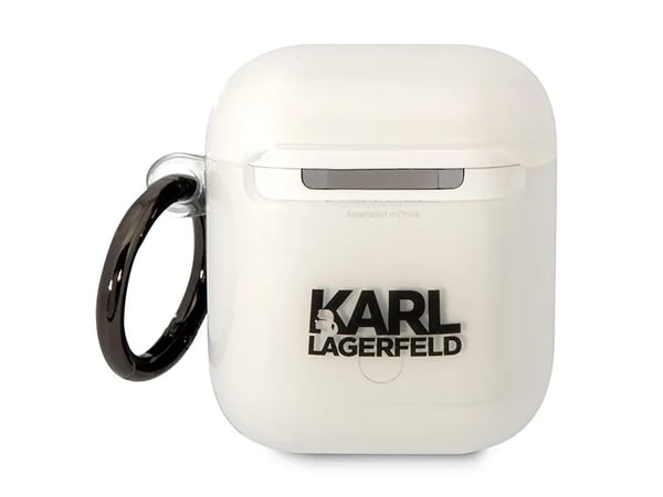 Karl Lagerfeld KLA2HNIKTCT AirPods 1/2 suojus läpinäkyvä Karl`s Head