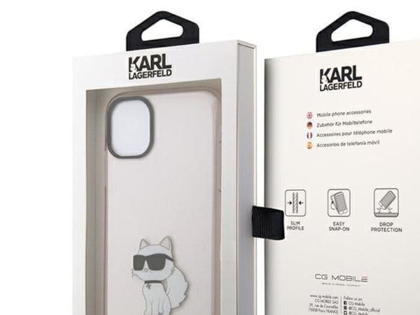 Karl Lagerfeld KLHCN61HNCHTCP hardt deksel til Apple iPhone 11 / XR 6,1" rosa Ikonik Choupette