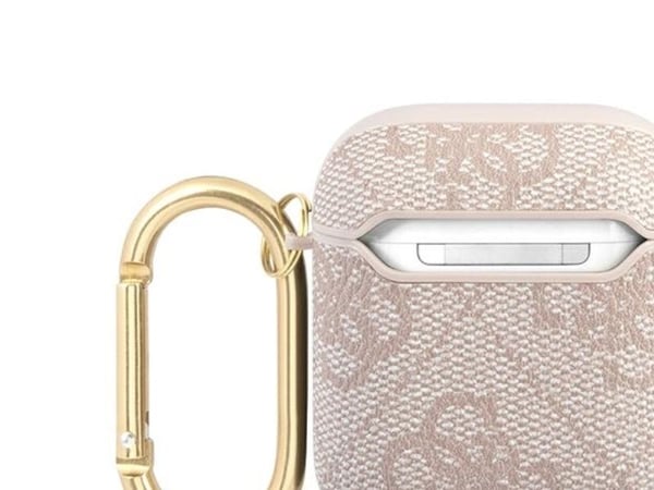 Guess Guess Suojakotelo GUA24GSMP 4G Script Metal Collection DO AirPods 1/2 vaaleanpunainen