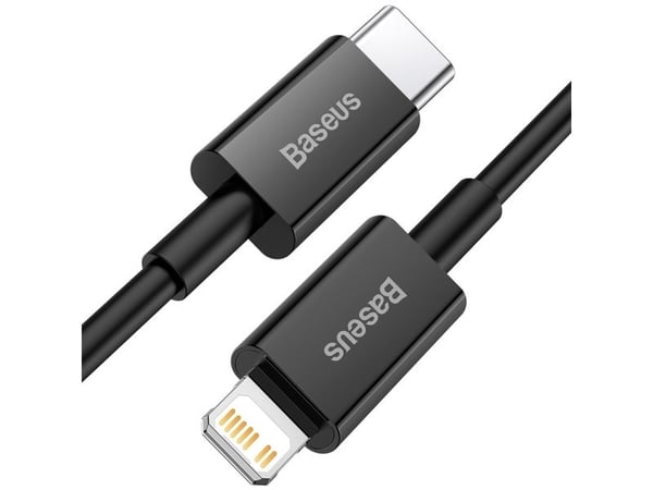 Baseus Kabel USB-C do Lightning Superior Series, 20W, PD, 2m (czarny), 2 m, USB A, USB C/Lightning, Röd