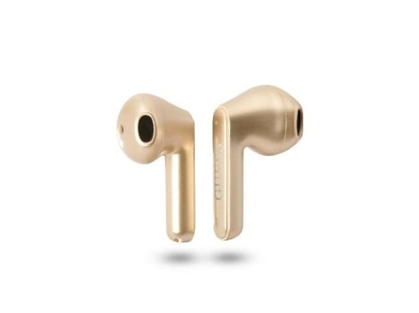 Guess Bluetooth-ørepropper GUTWST82TRD TWS + ladestasjon gull/auksinis, Triangle-logo
