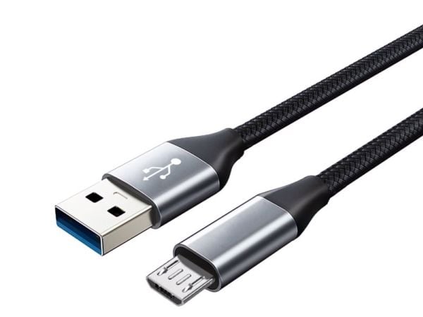 USB-kabel Montis USB-A til microUSB 2 m svart (MT049)