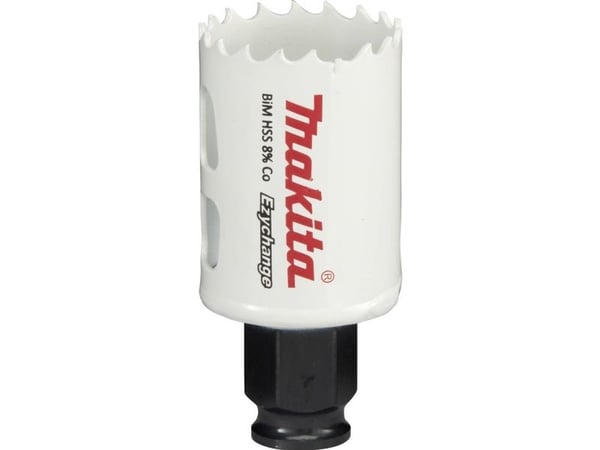 Makita E-03741, Single, Borr, Stål, Gjuten aluminium, Plast, Trä, Rostfritt stål, Vit, Bimetall, 4,4 cm