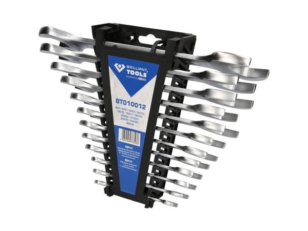 KS TOOLS Werkzeug-maschinen GmbH dobbeltnøkkelsett, 12 deler (BT010012)
